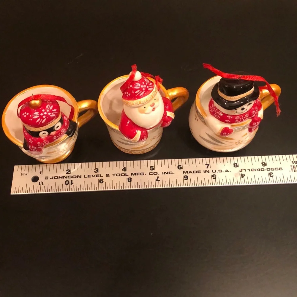 Temp-tations by Tara holiday ornaments set of 3 Christmas tree hanging decor